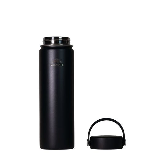 SummitCo 650ml Stainless Steel Water Bottle- Onyx – Vacuum Insulated, Leak-Proof, Hot & Cold