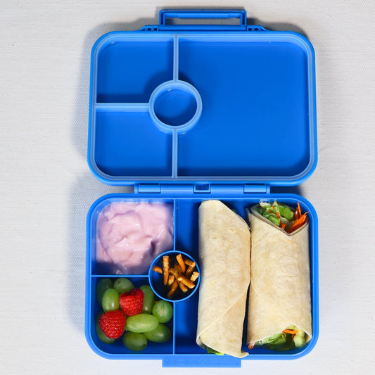 Tritan Bento Lunchbox - Capri Blue – 4 Compartment, Leakproof, BPA-Free, Microwave Safe