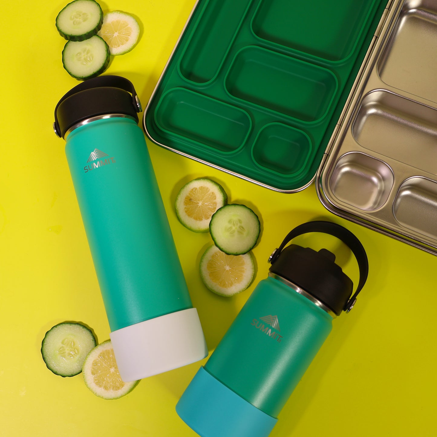 SummitCo 650ml Stainless Steel Water Bottle- Emerald Green – Vacuum Insulated, Leak-Proof, Hot & Cold