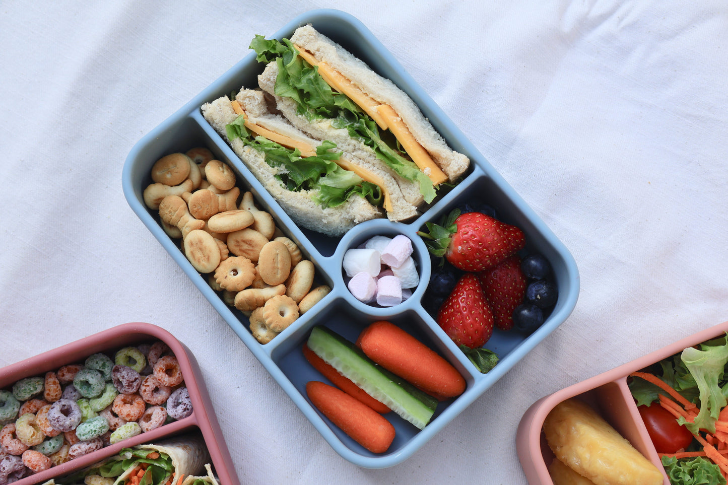 SummitCo Silicone Bento 5 Lunchbox – Fern Green - Leakproof, 5 Compartments, Microwave & Oven Safe
