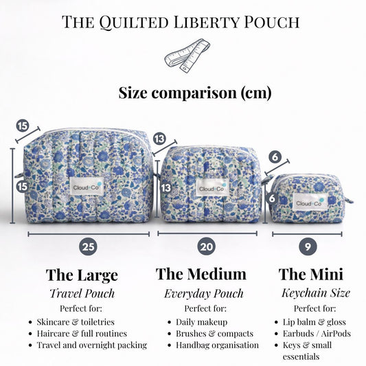 Liberty London Quilted Pouch – Fleur Sauvage