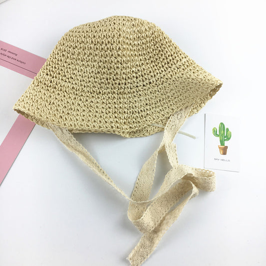 Blossom Vintage Straw Hat - Light Straw