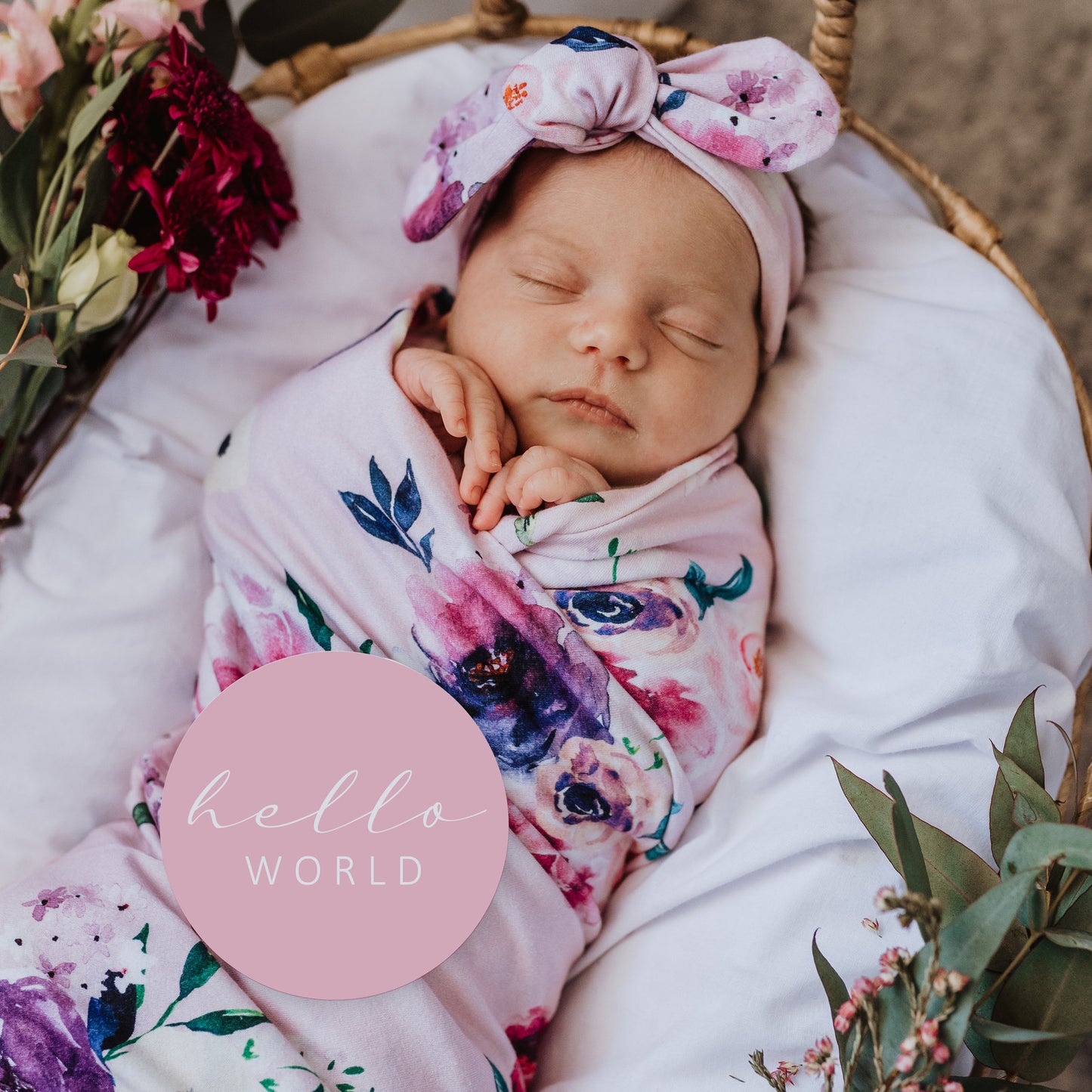 Snuggle Hunny Kids Milestone Cards- Floral Kiss & Blossom Pink