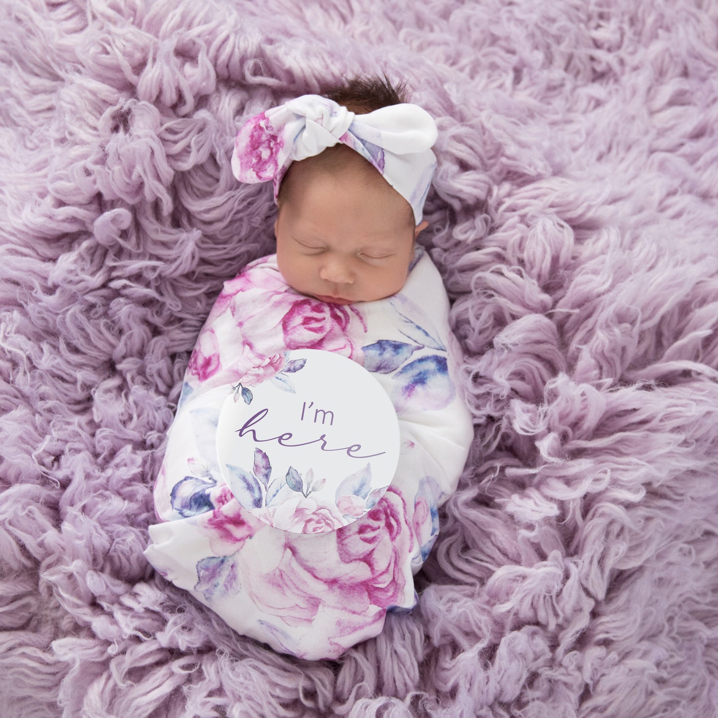 Snuggle Hunny Kids Milestone Cards- Lilac Skies & Butterfly Lilac