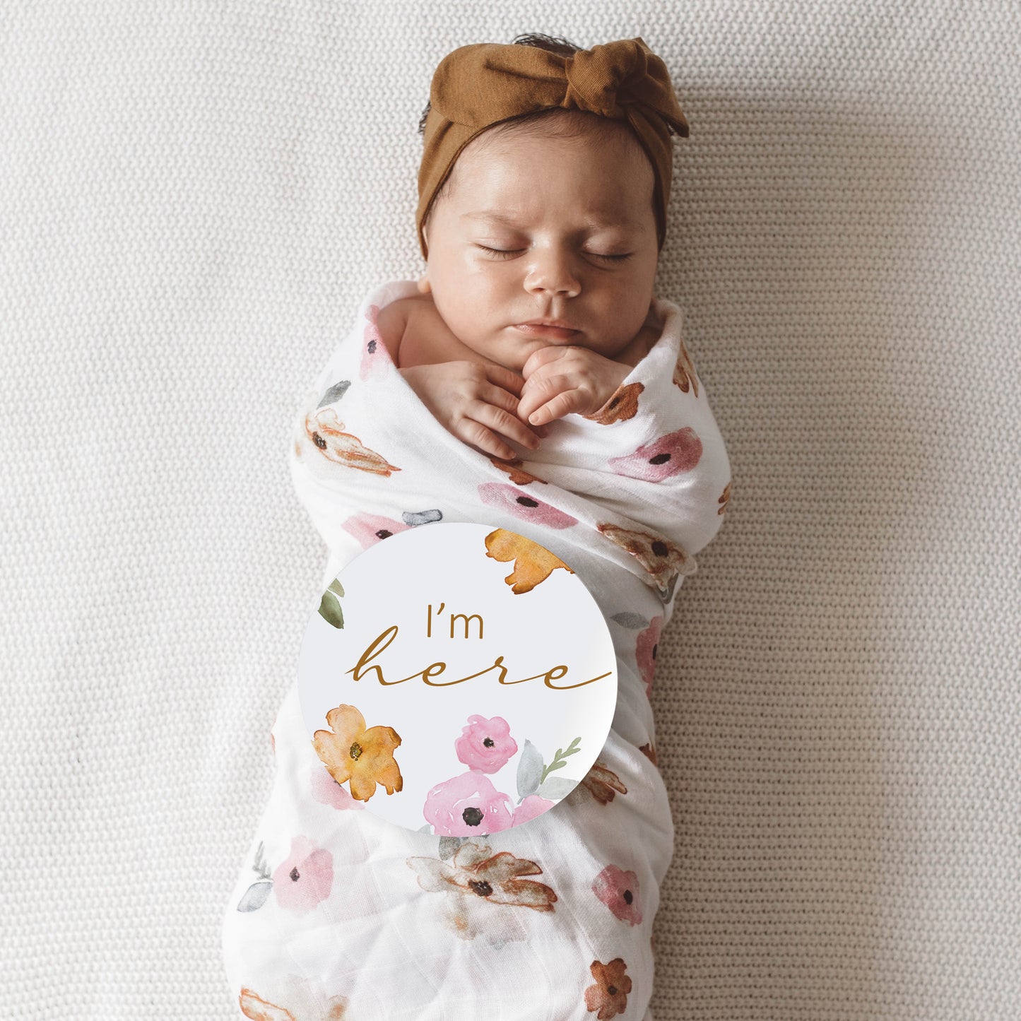 Snuggle Hunny Kids Milestone Cards- Poppy & Musk Pink