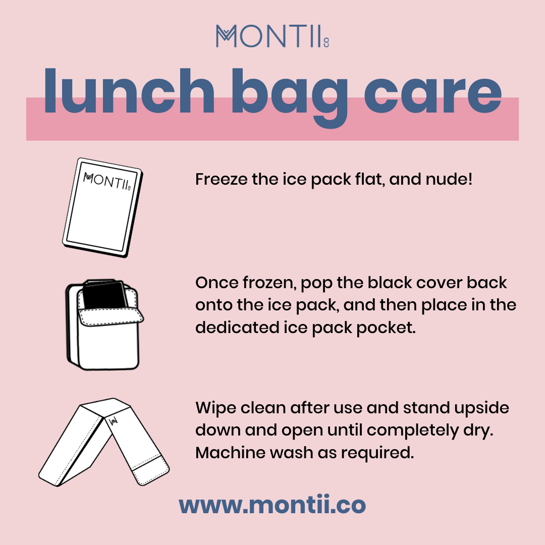 MontiiCo Large Insulated Lunch Bag with Ice Pack - Mermaid 2.0