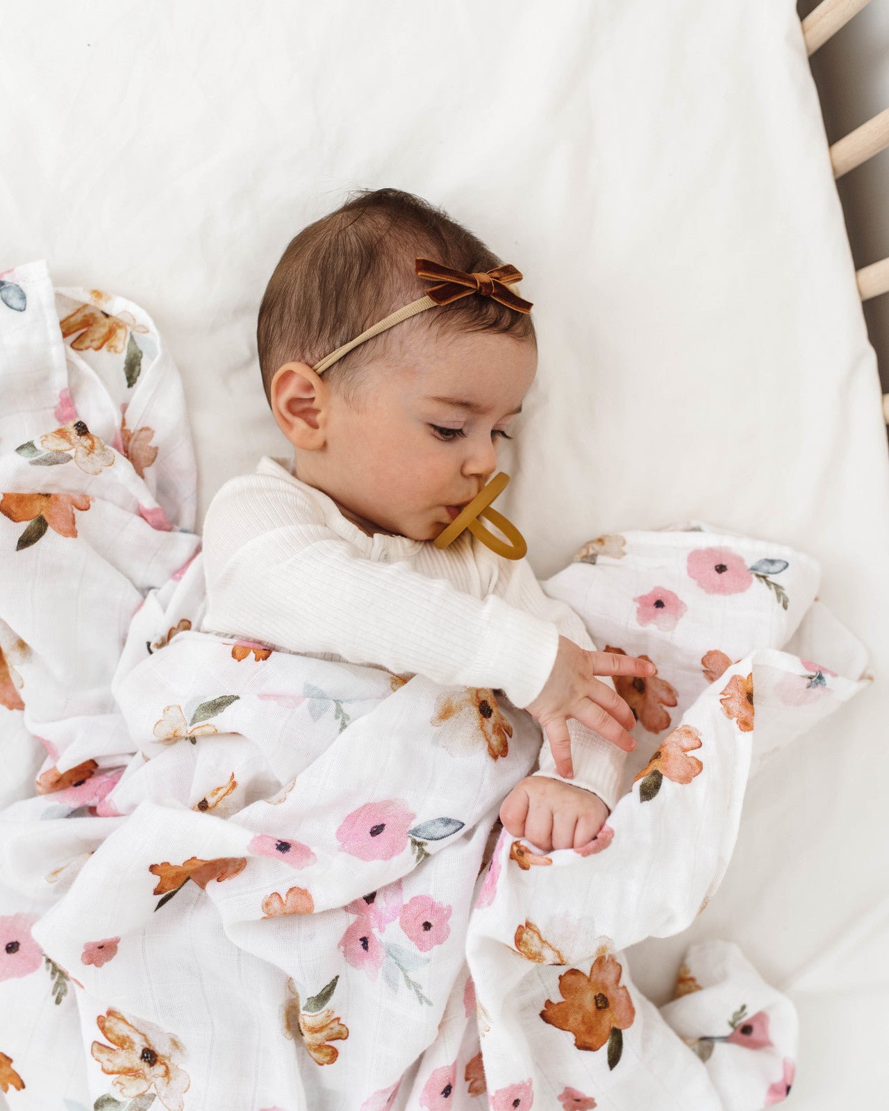 Snuggle Hunny Kids Petite Velvet Bow - Toffee