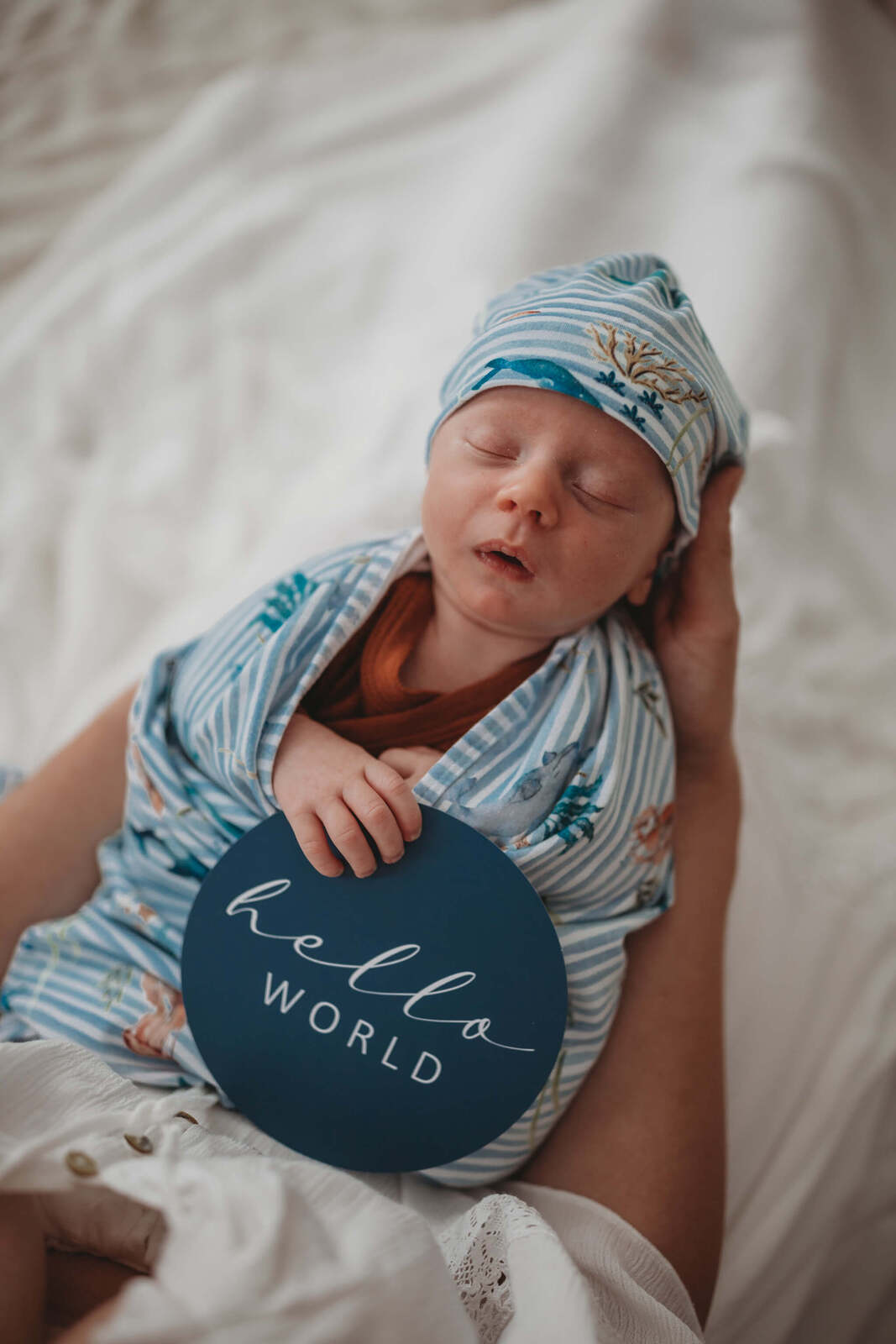 Snuggle Hunny Kids Whale Wrap & Beanie Set