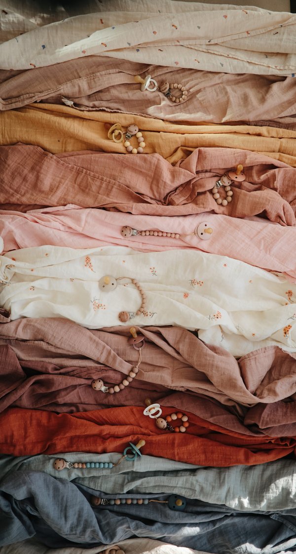 Mushie Organic Cotton Swaddle - Retro Cars
