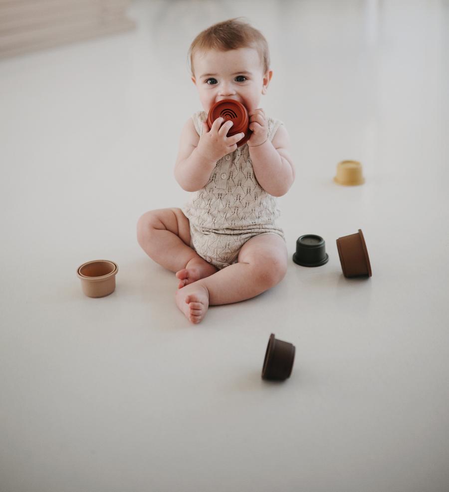 Mushie Stacking Cups Toy - Petal