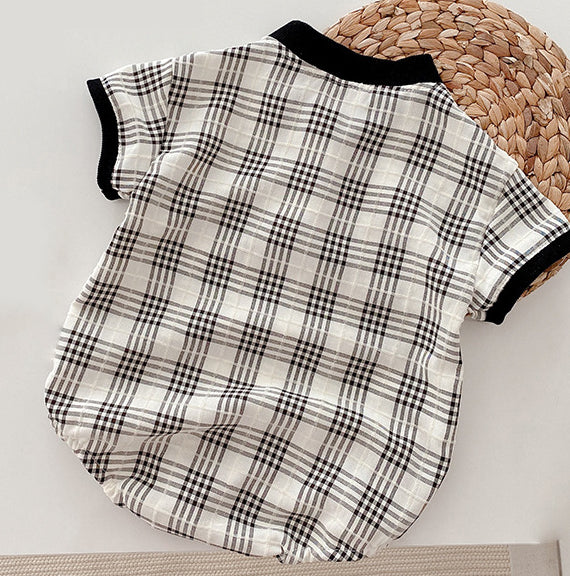Emilio Checked Romper