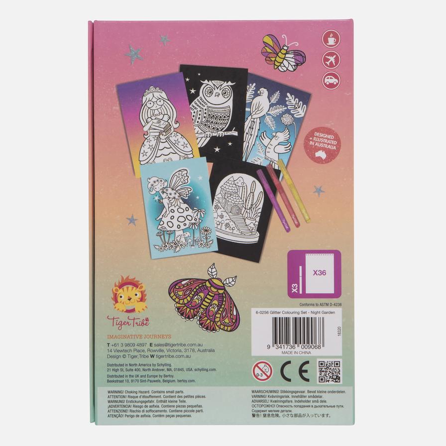 Tiger Tribe - Glitter Colouring Set - Night Garden