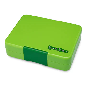 Yumbox Snack Lunch Box | Bamboo Green with Toucan Tray | Mini Bento Box for Kids