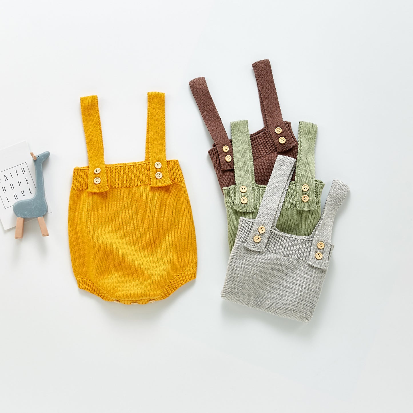 Classic Suspender Romper - Grey