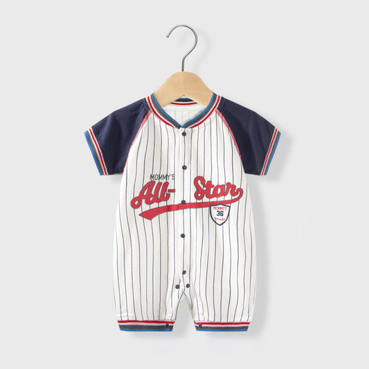 Carter Short Sleeved Unisex Baseball Romper