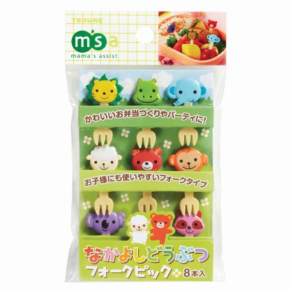 Bento 'Animal Friends' fork pick set