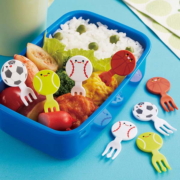 Sports themed fork pick set