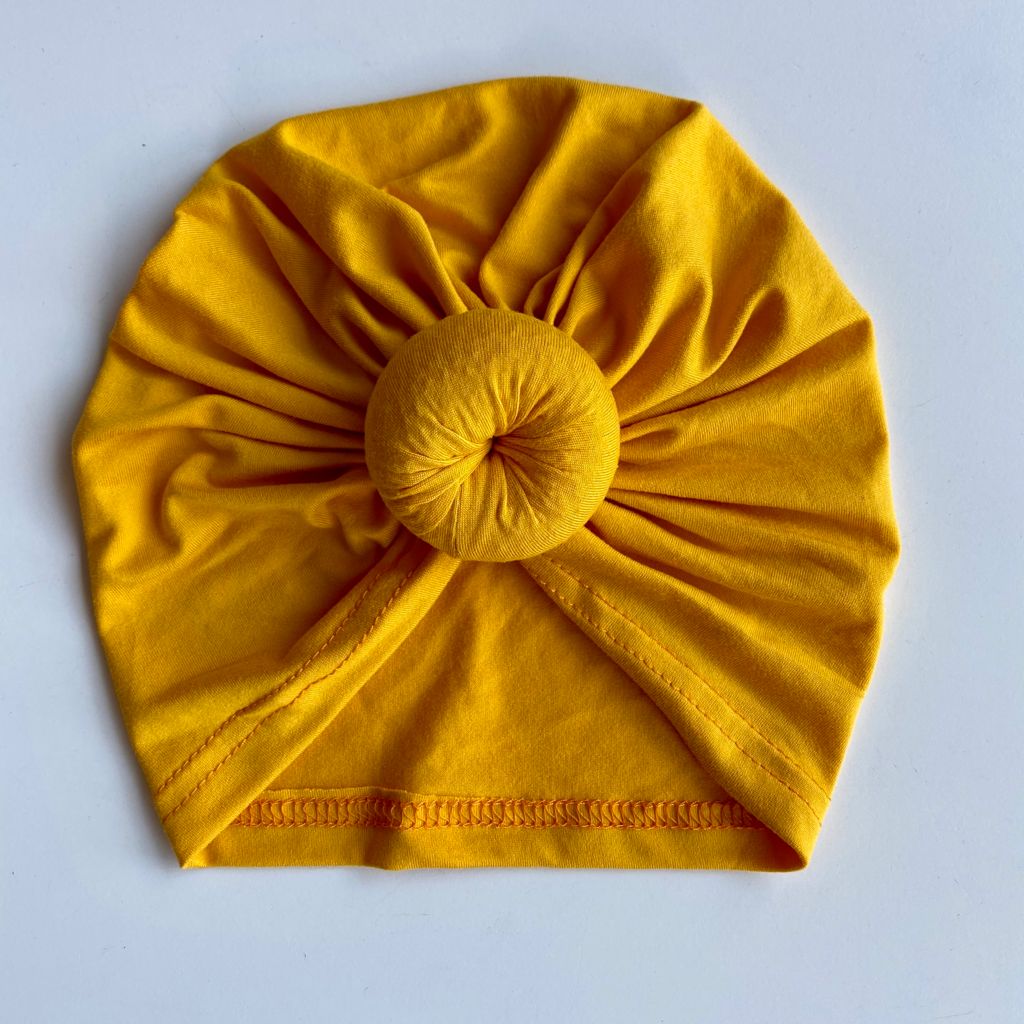 Knotted Turban - Saffron