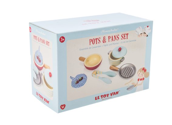 Le Toy Van - Honeybake Wooden Pots & Pans Set