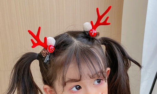 Christmas Hair Clip - Mushrooms