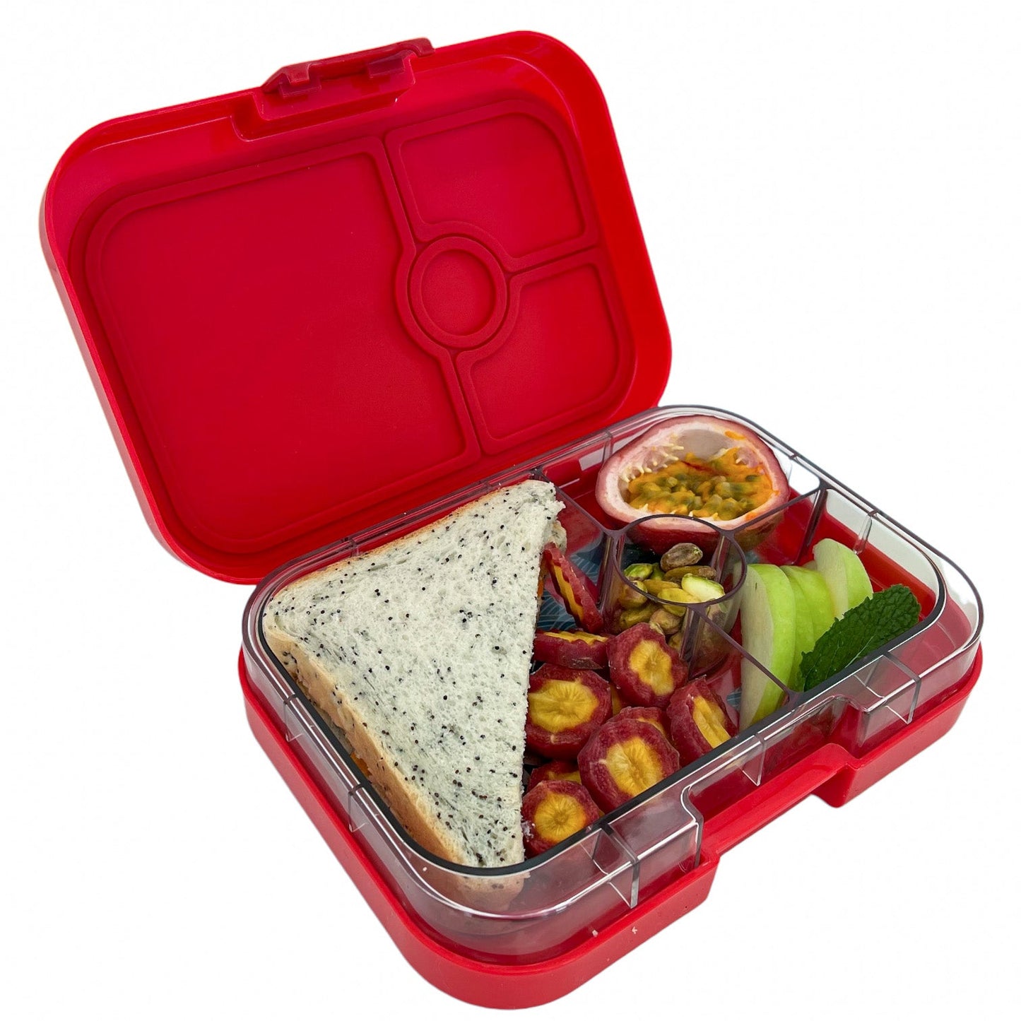 Yumbox Panino Lunch Box | Wow Red & Shark Tray | Leakproof Bento for Kids