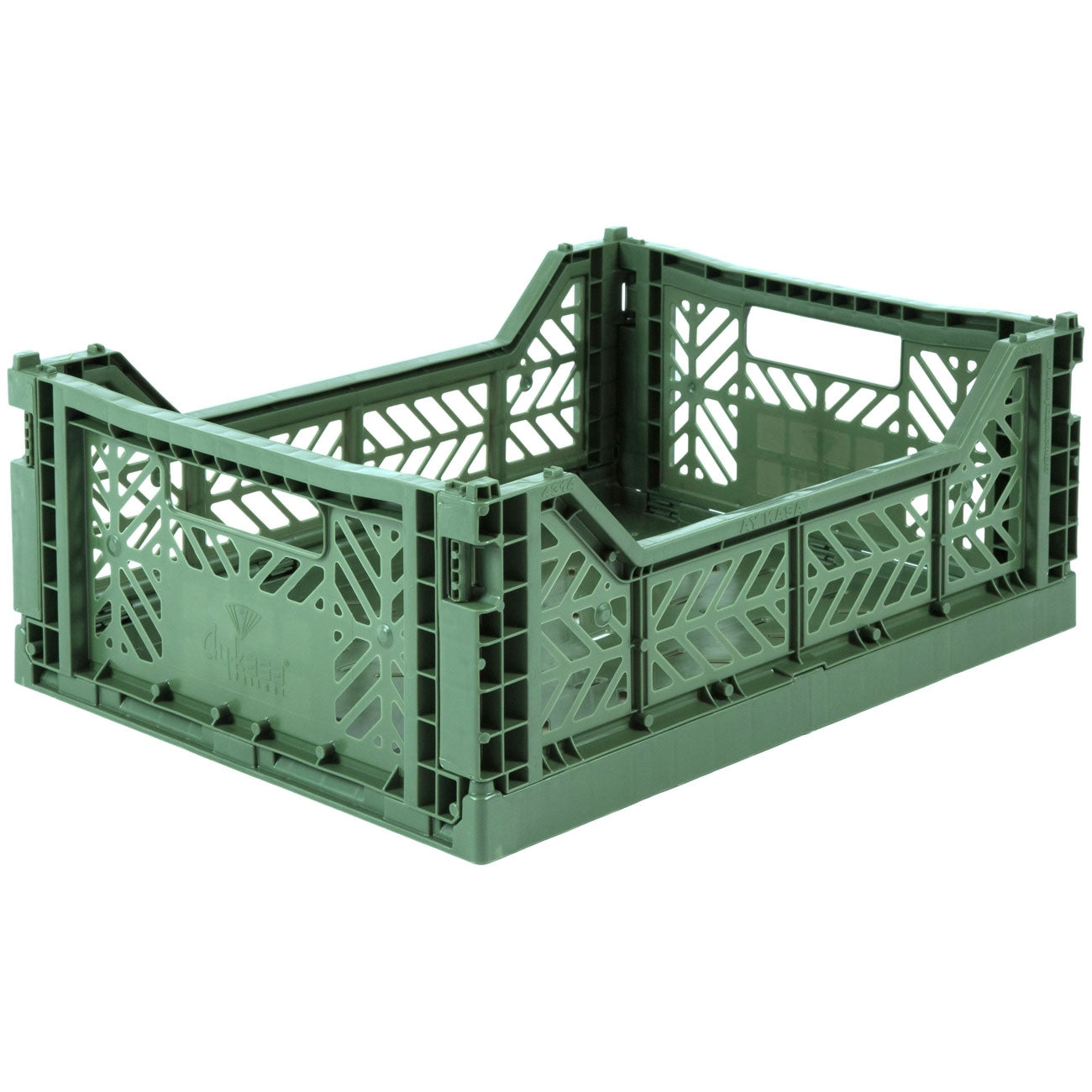 Aykasa - Midi Folding Crate - Almond Green