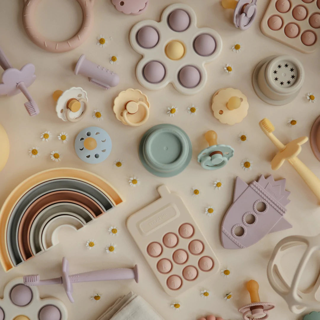 Mushie - Rainbow Stacker Toy - Hillside