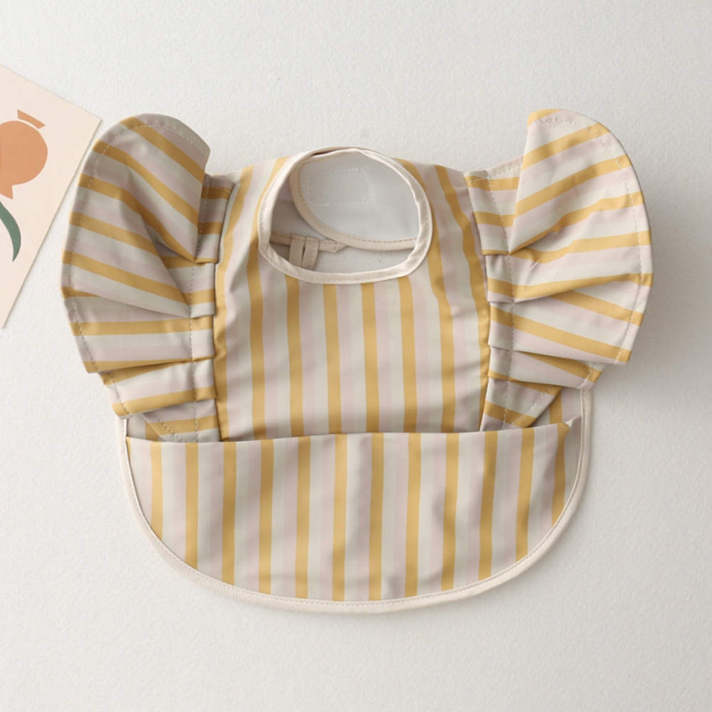 Waterproof Frilled Bib - Stripes