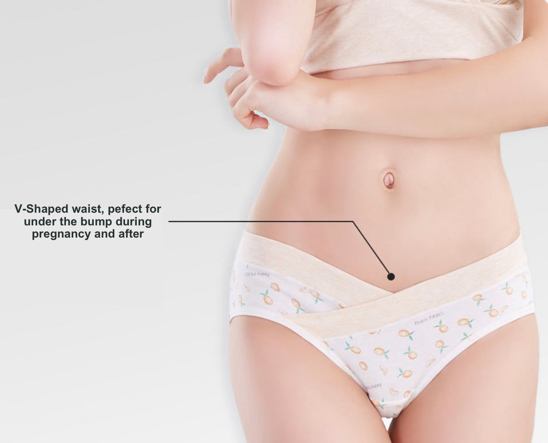 Under The Bump Maternity Panty Sets - Purple Leopard theme