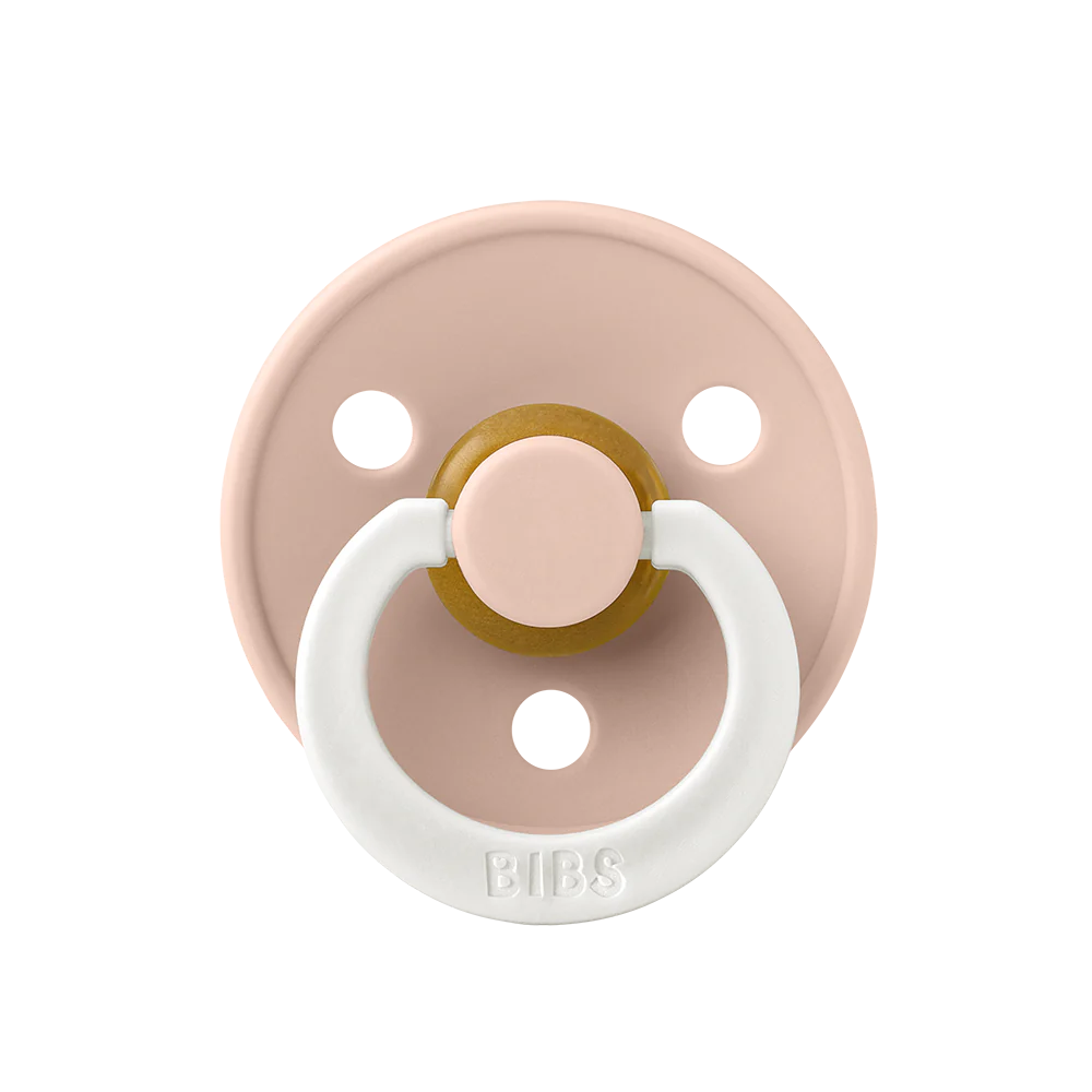 BIBS Colour Glow Natural Latex Pacifier - Blush - Size 2