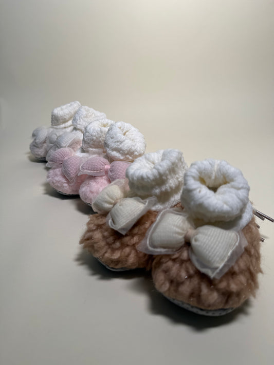 Fleecy Bow Slippers