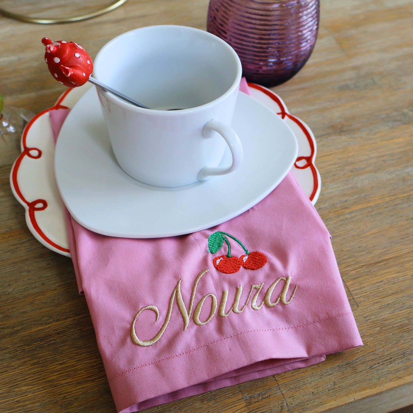Maison Pure Cotton Napkin - Vintage Rose