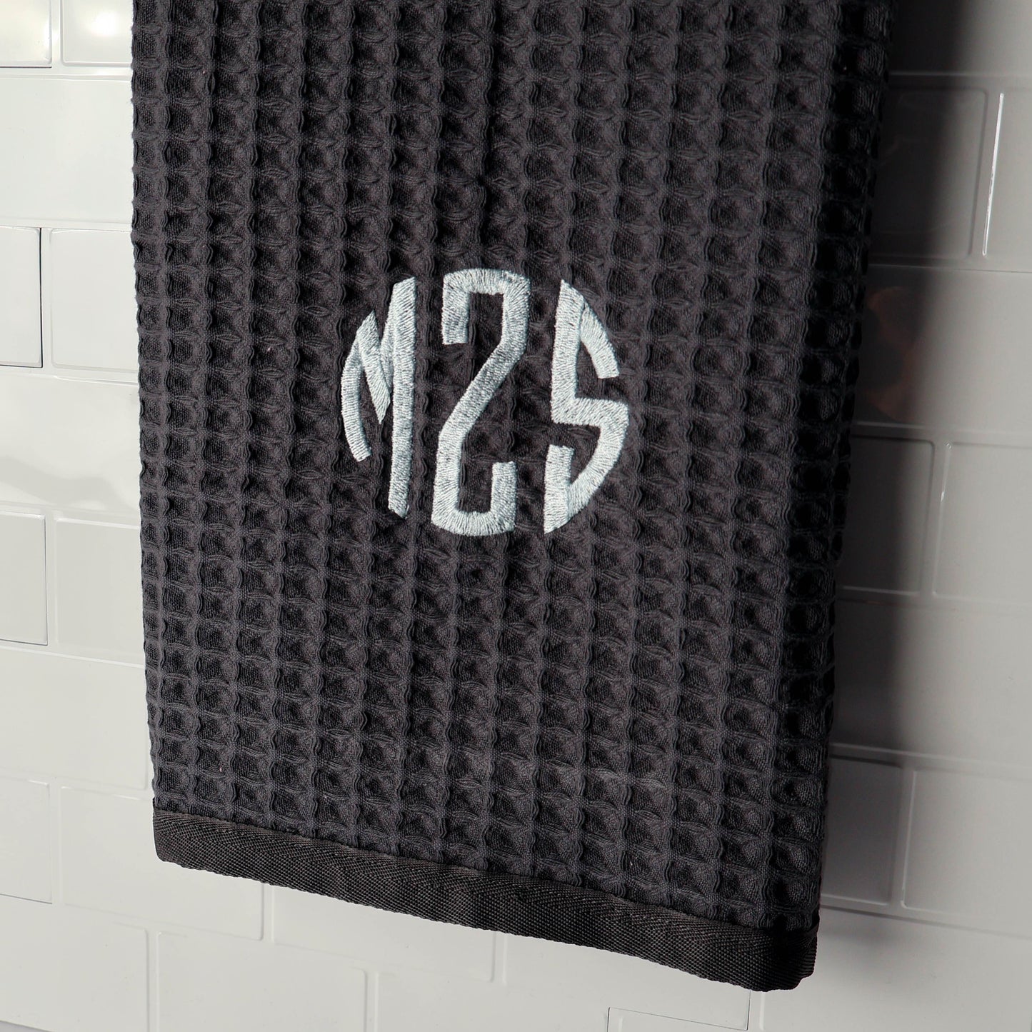 Waverly Waffle Guest Towel - Seabreeze White