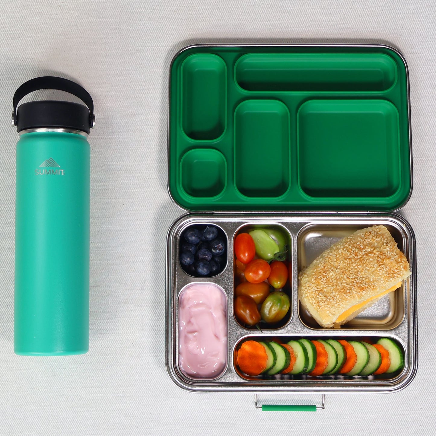 SummitCo Stainless Steel Lunchbox 5 - Forest - Leakproof, Dishwasher Safe