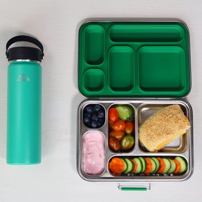 SummitCo Stainless Steel Lunchbox 5 - Forest - Leakproof, Dishwasher Safe