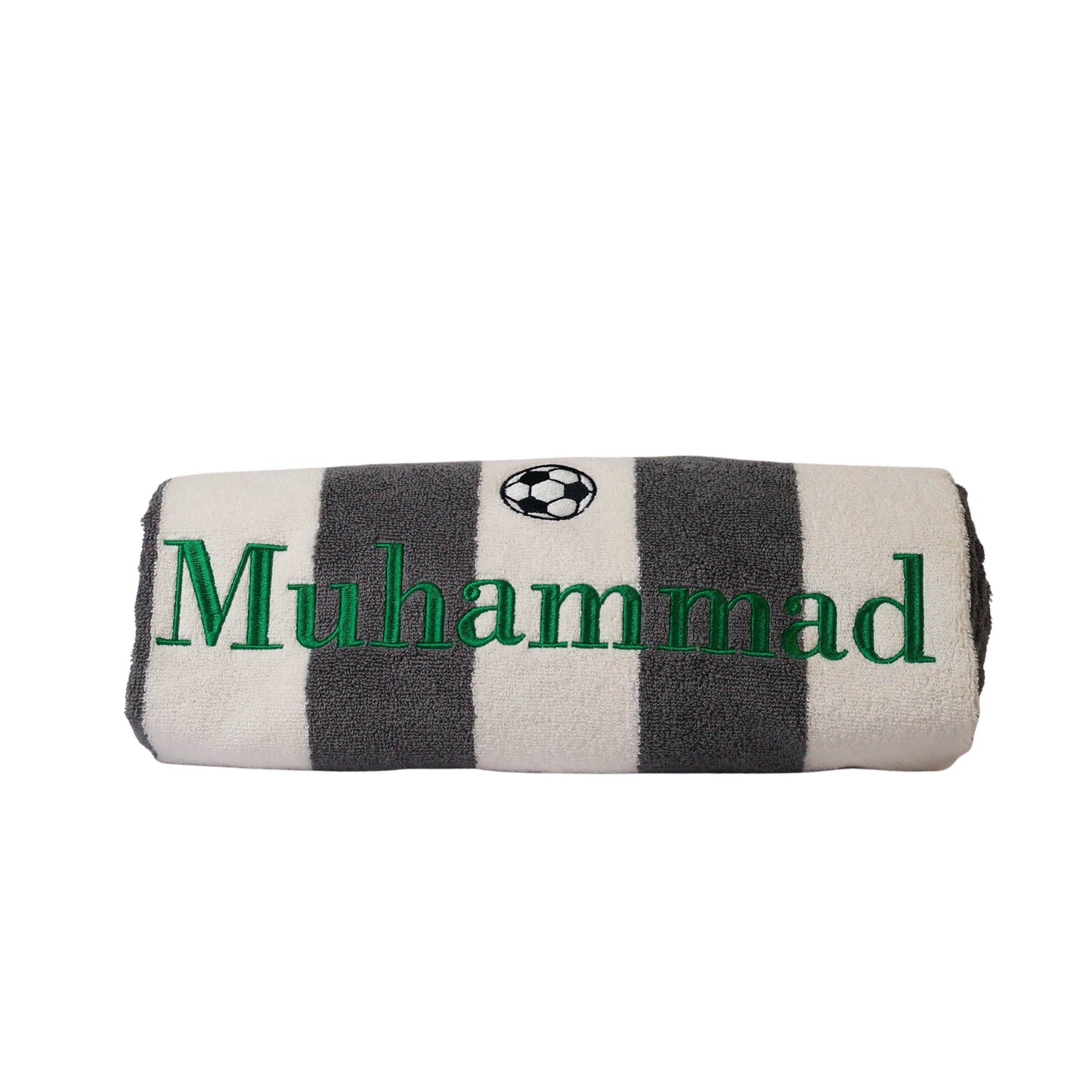 Amalfi Beach Towel - Grey Stripe