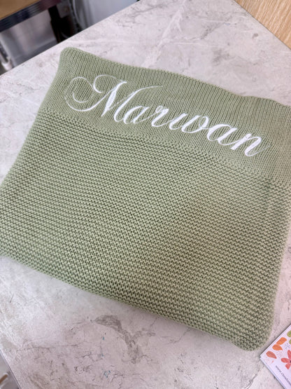 Classic Knitted Blanket - Vanilla