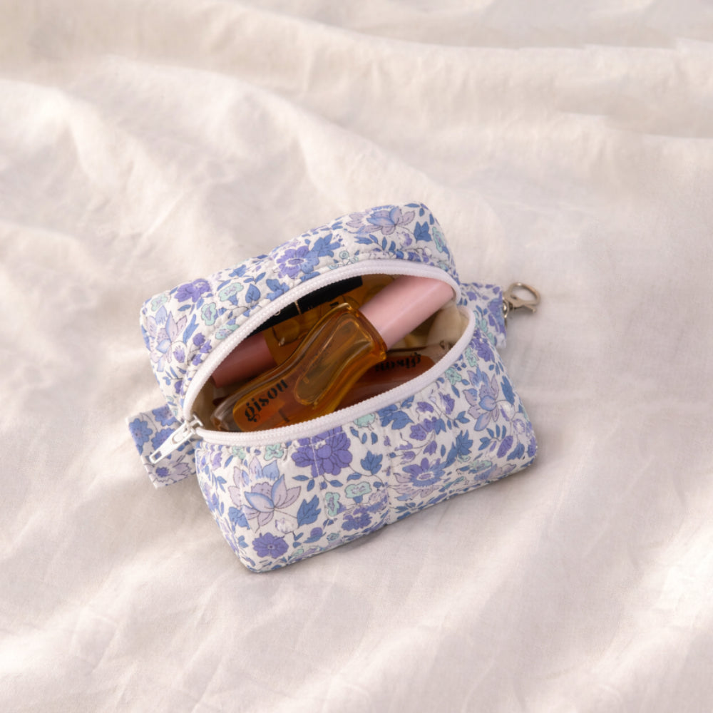 Liberty London Quilted Pouch – Jardin Bleu