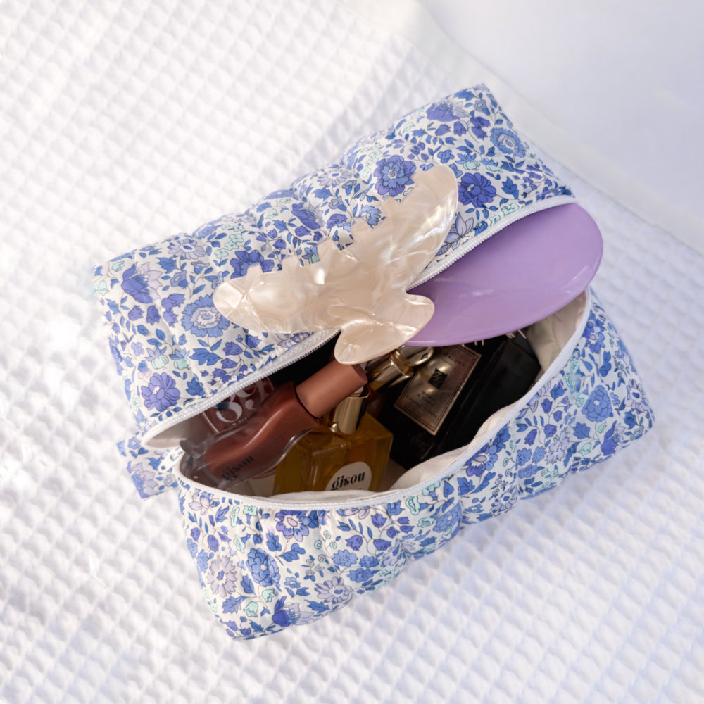 Liberty London Quilted Pouch – Jardin Bleu