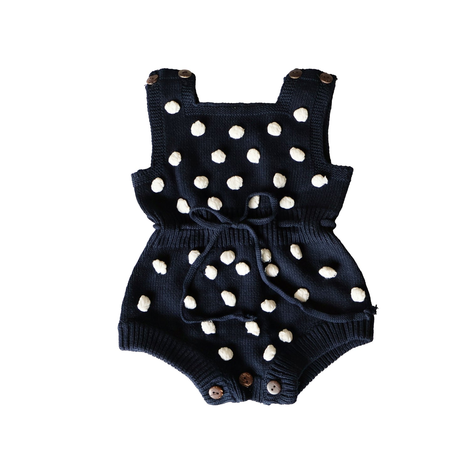 Bobble Knit Romper - Navy