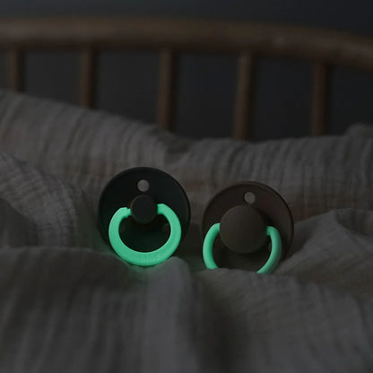 BIBS Colour Glow Natural Latex Pacifier - Blush - Size 2