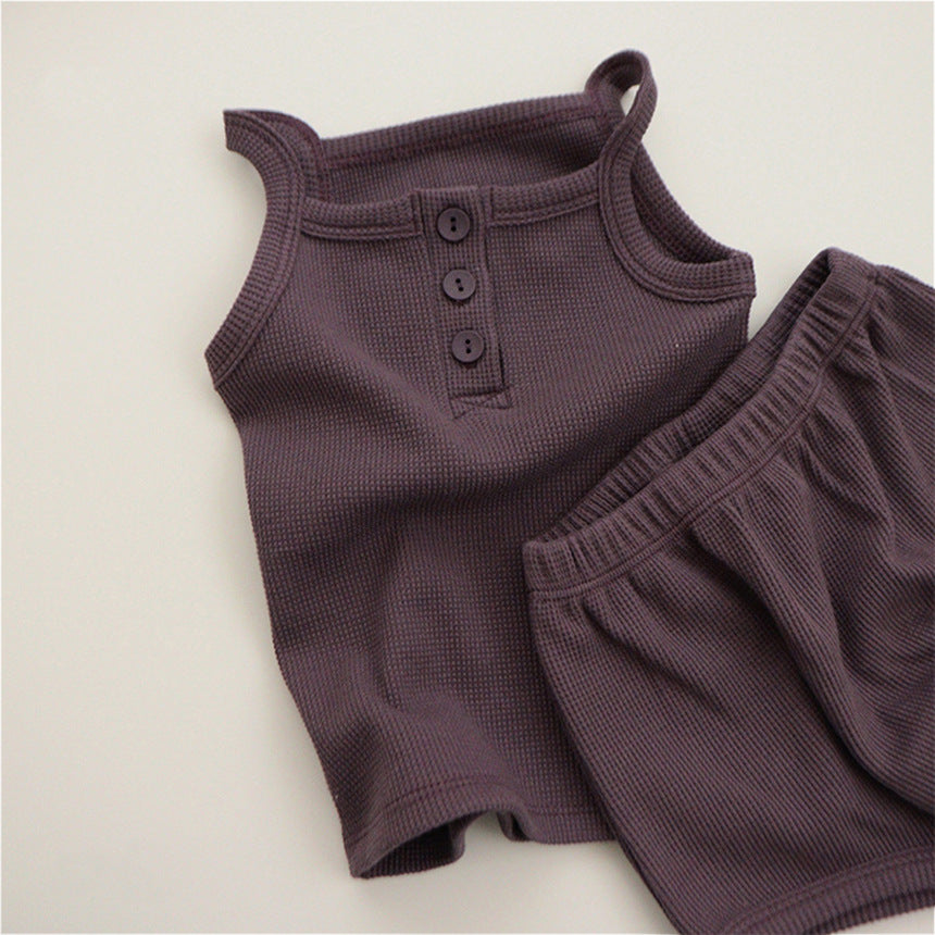 Hunter Unisex Waffle Cotton Set - Mulberry