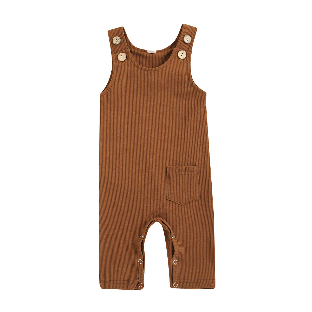 Dungaree romper | Personalization available - Mocha