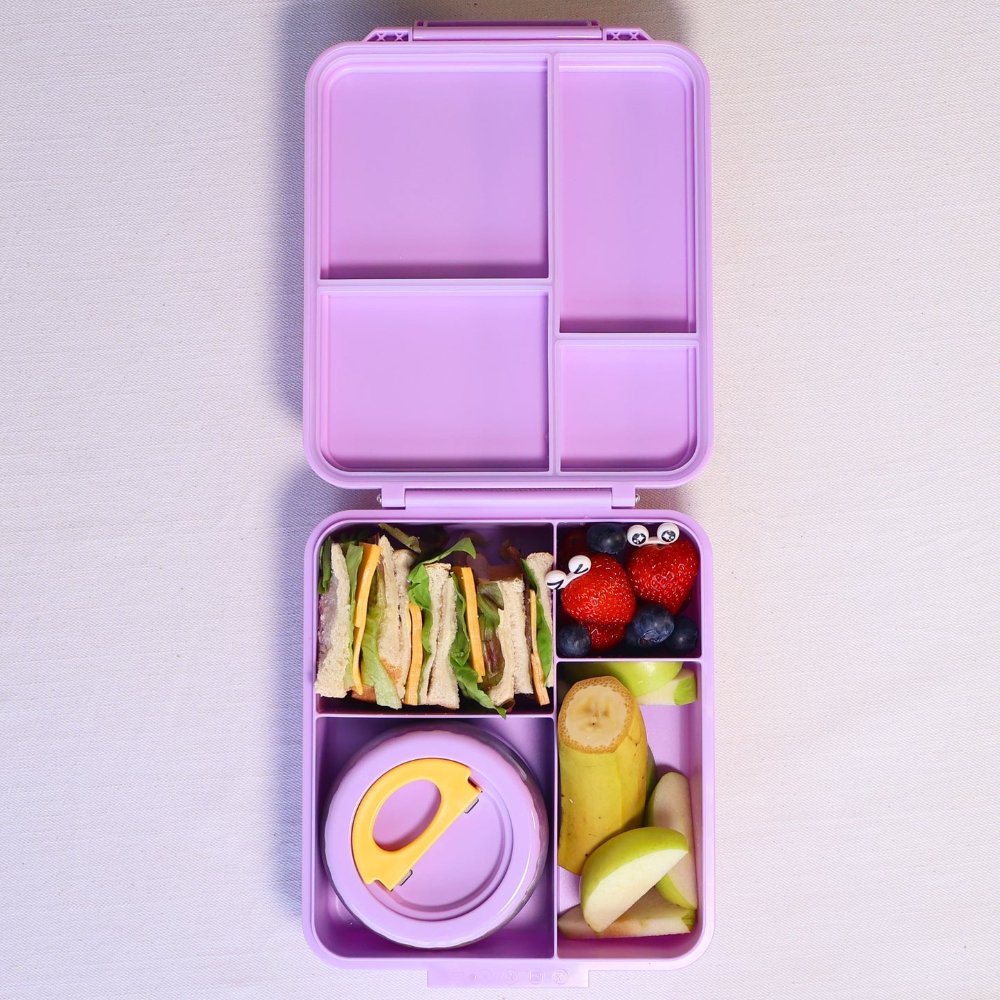 SummitCo Alpine Bento Lunchbox with Insulated Food Jar – Orchid - Leakproof, 4 Compartments, BPA-Free