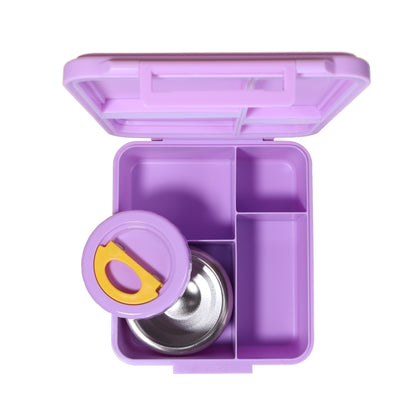 SummitCo Alpine Bento Lunchbox with Insulated Food Jar – Orchid - Leakproof, 4 Compartments, BPA-Free