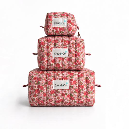 Liberty London Quilted Pouch – Rouge Botanique