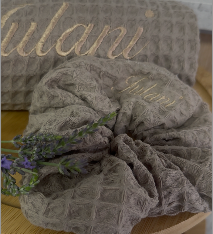 Waffle Scrunchie - Seashell Pink