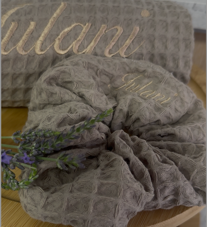 Waffle Scrunchie - Seashell Pink