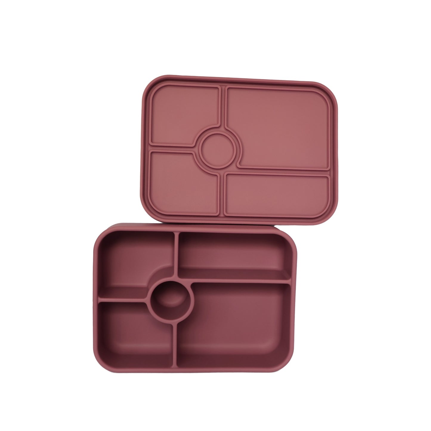 SummitCo Silicone Bento 5 Lunchbox – Rosewood - Leakproof, 5 Compartments, Microwave & Oven Safe