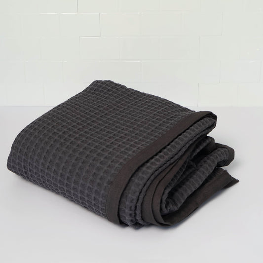 Waverly Waffle Bath Towel - Harbour Slate